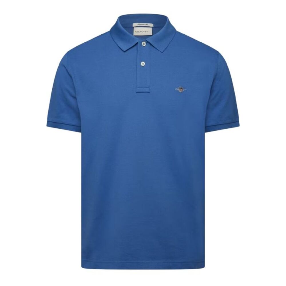 Gant Mens Classic Regular Short-Sleeved Polo Shirt / Blue